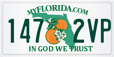 FL license plate 1472VP