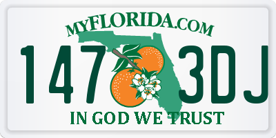 FL license plate 1473DJ