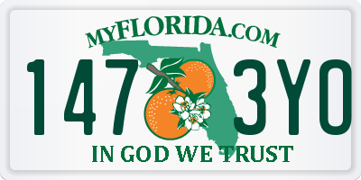 FL license plate 1473YO