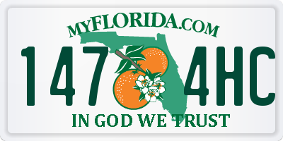 FL license plate 1474HC