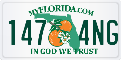 FL license plate 1474NG