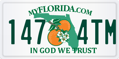 FL license plate 1474TM