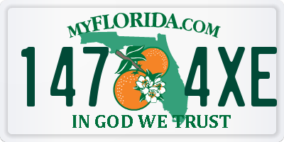 FL license plate 1474XE
