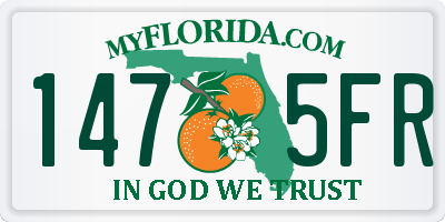 FL license plate 1475FR