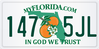 FL license plate 1475JL