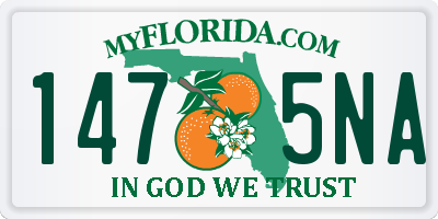 FL license plate 1475NA