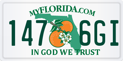 FL license plate 1476GI