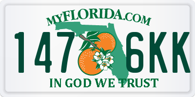 FL license plate 1476KK