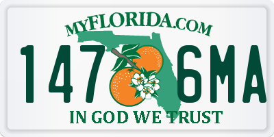 FL license plate 1476MA