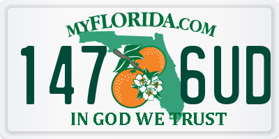 FL license plate 1476UD