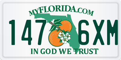 FL license plate 1476XM