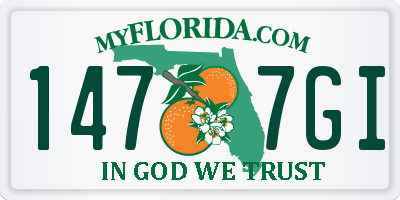 FL license plate 1477GI