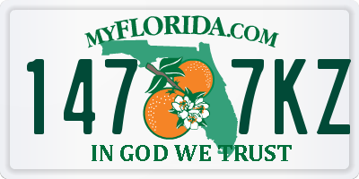 FL license plate 1477KZ