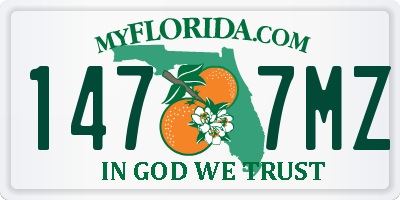 FL license plate 1477MZ