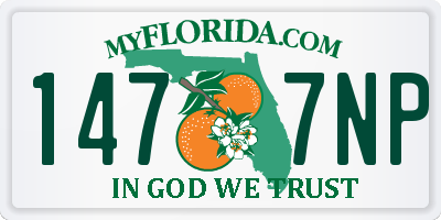 FL license plate 1477NP