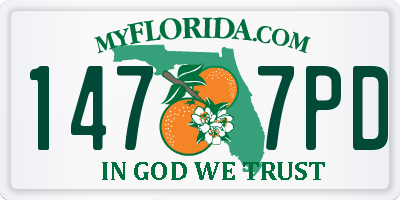FL license plate 1477PD