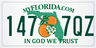 FL license plate 1477QZ