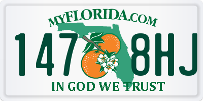 FL license plate 1478HJ
