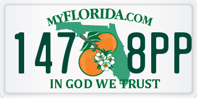 FL license plate 1478PP