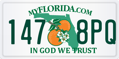 FL license plate 1478PQ