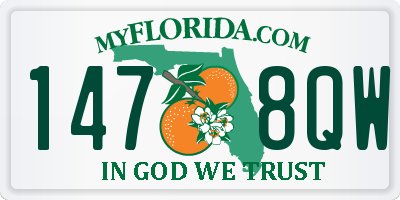 FL license plate 1478QW