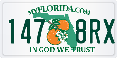 FL license plate 1478RX