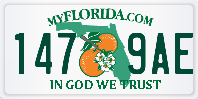 FL license plate 1479AE
