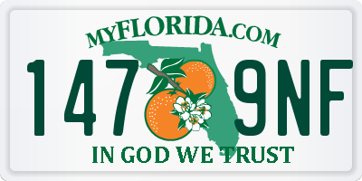 FL license plate 1479NF