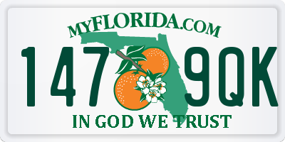 FL license plate 1479QK