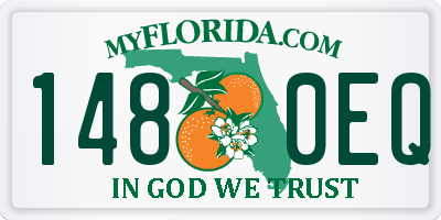 FL license plate 1480EQ