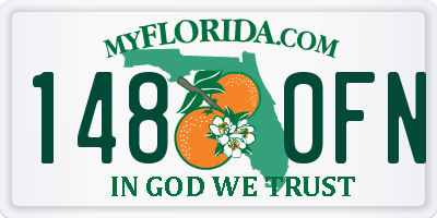 FL license plate 1480FN