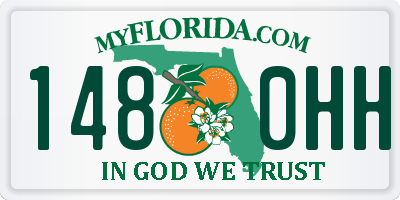FL license plate 1480HH