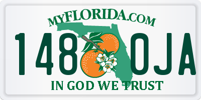 FL license plate 1480JA