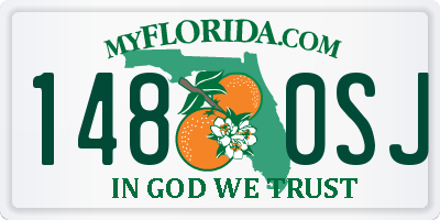 FL license plate 1480SJ