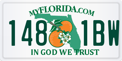 FL license plate 1481BW