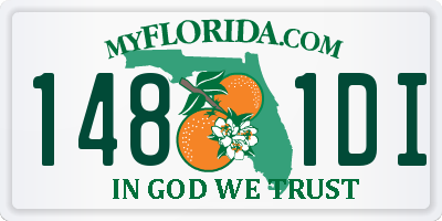 FL license plate 1481DI