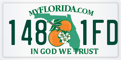 FL license plate 1481FD