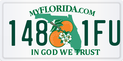 FL license plate 1481FU