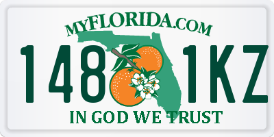 FL license plate 1481KZ