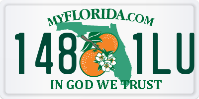 FL license plate 1481LU
