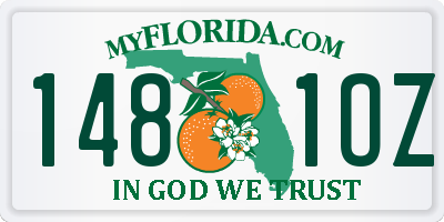 FL license plate 1481OZ