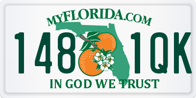 FL license plate 1481QK