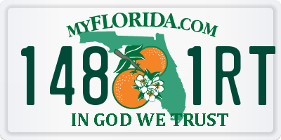 FL license plate 1481RT