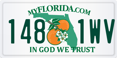 FL license plate 1481WV