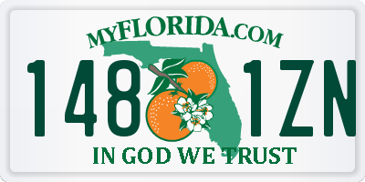 FL license plate 1481ZN
