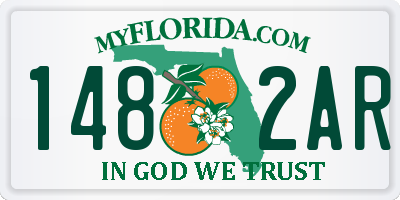 FL license plate 1482AR