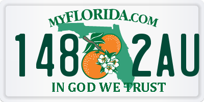 FL license plate 1482AU