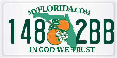 FL license plate 1482BB