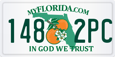 FL license plate 1482PC