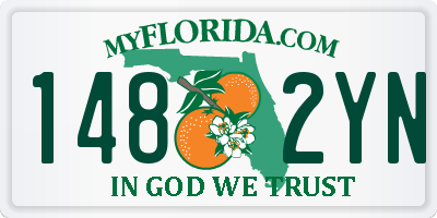 FL license plate 1482YN